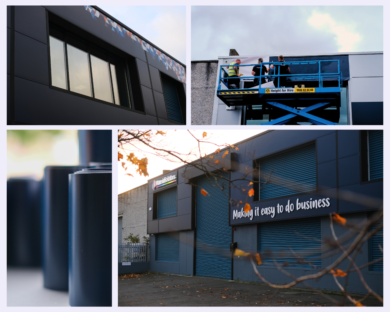Making a print firm’s new building stand out with facade renovation at Material Solutions